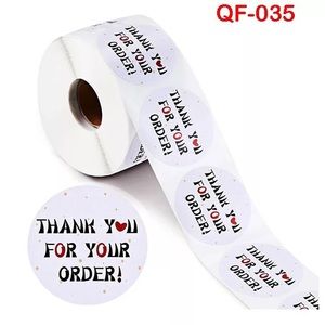 I Inch 500PCS Custom Thank You Label Sticker Roll